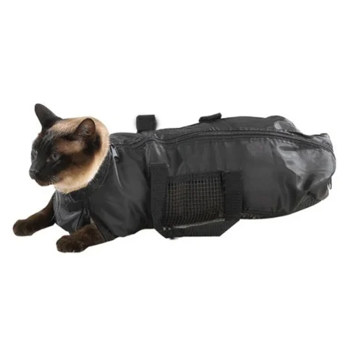 Mesh Cat Shower Bag and Nail Trimming